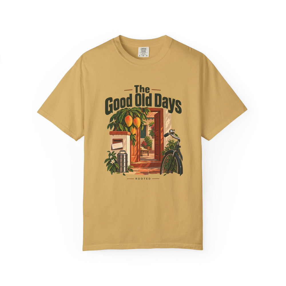 The Good Old Days — Rooted White Garment-Dyed T-Shirt