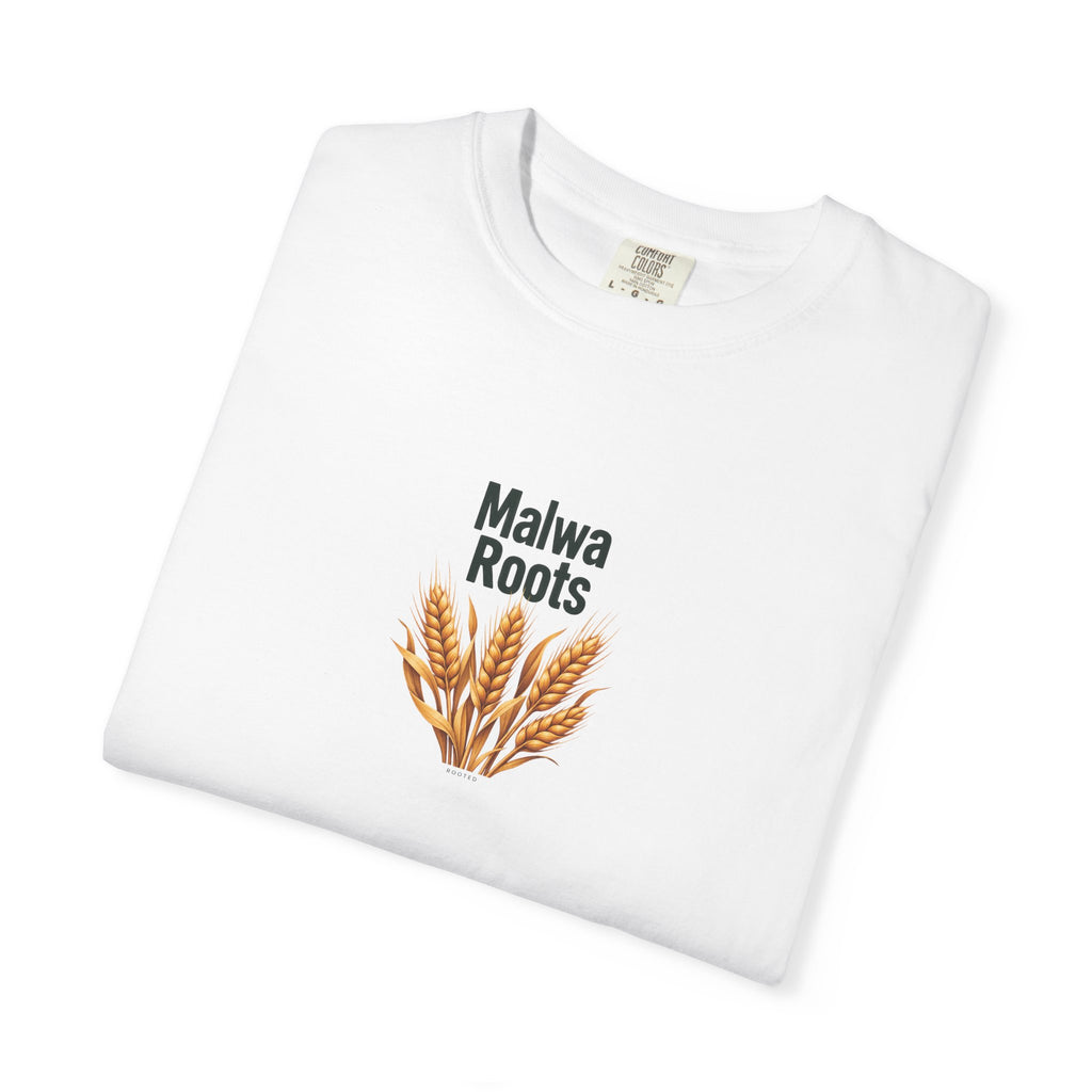 Malwa Roots — Rooted White Garment-Dyed T-Shirt