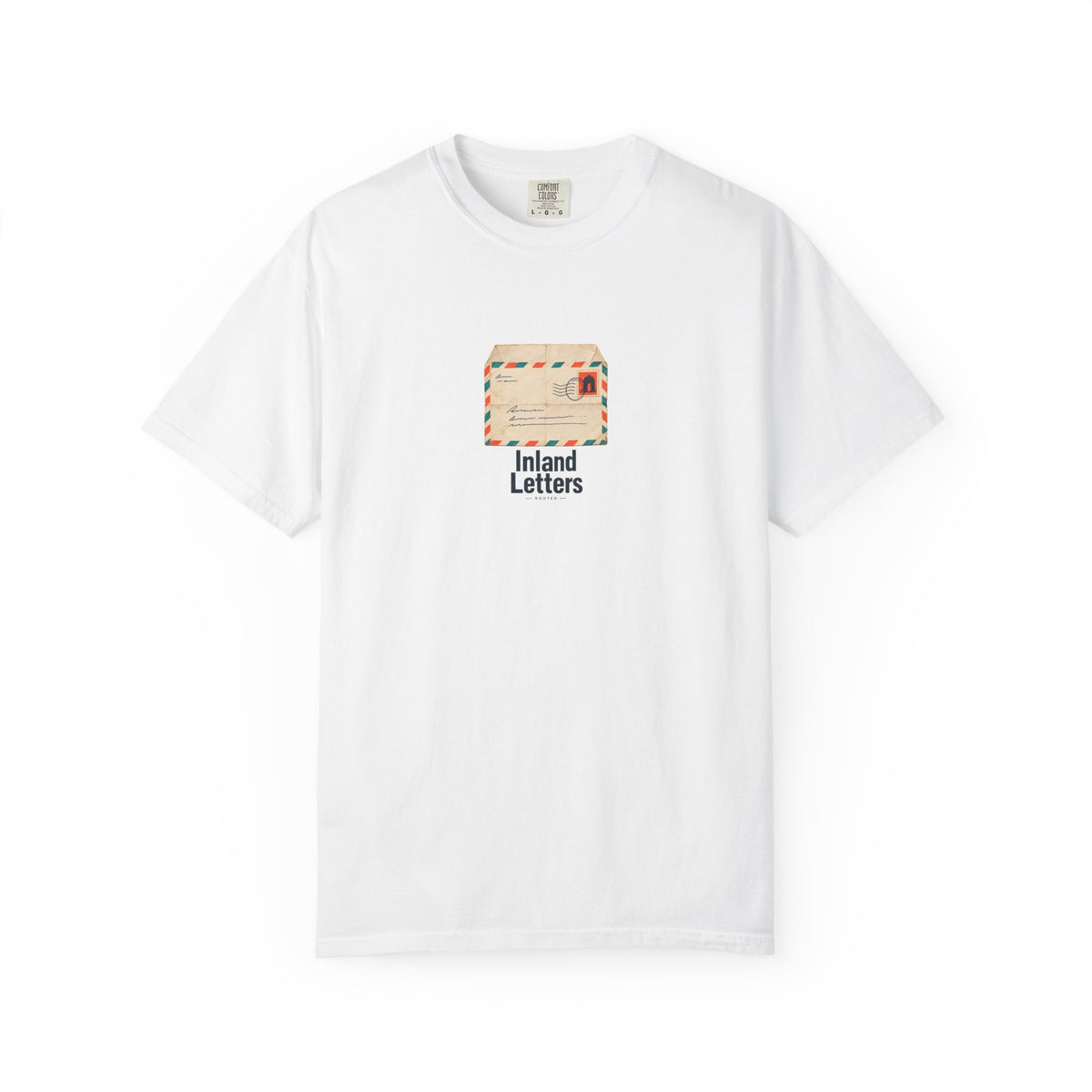 Inland Letters — Rooted White Garment-Dyed T-Shirt