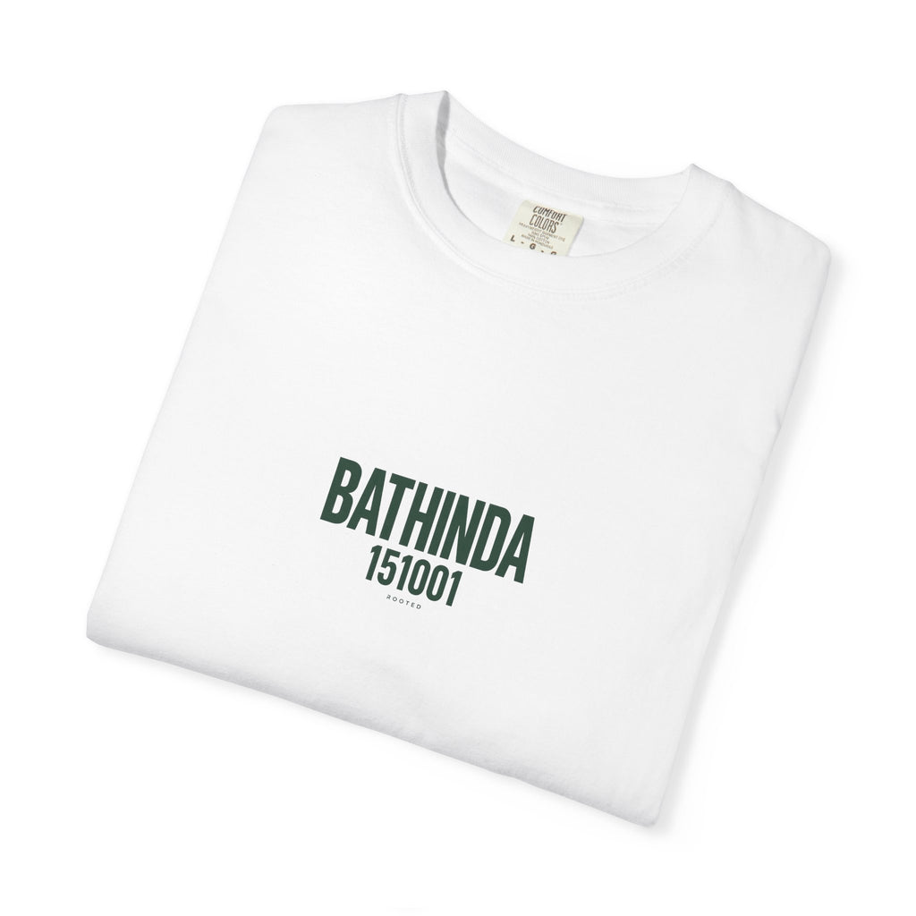 Bathinda 151001 — Rooted White Garment-Dyed T-Shirt