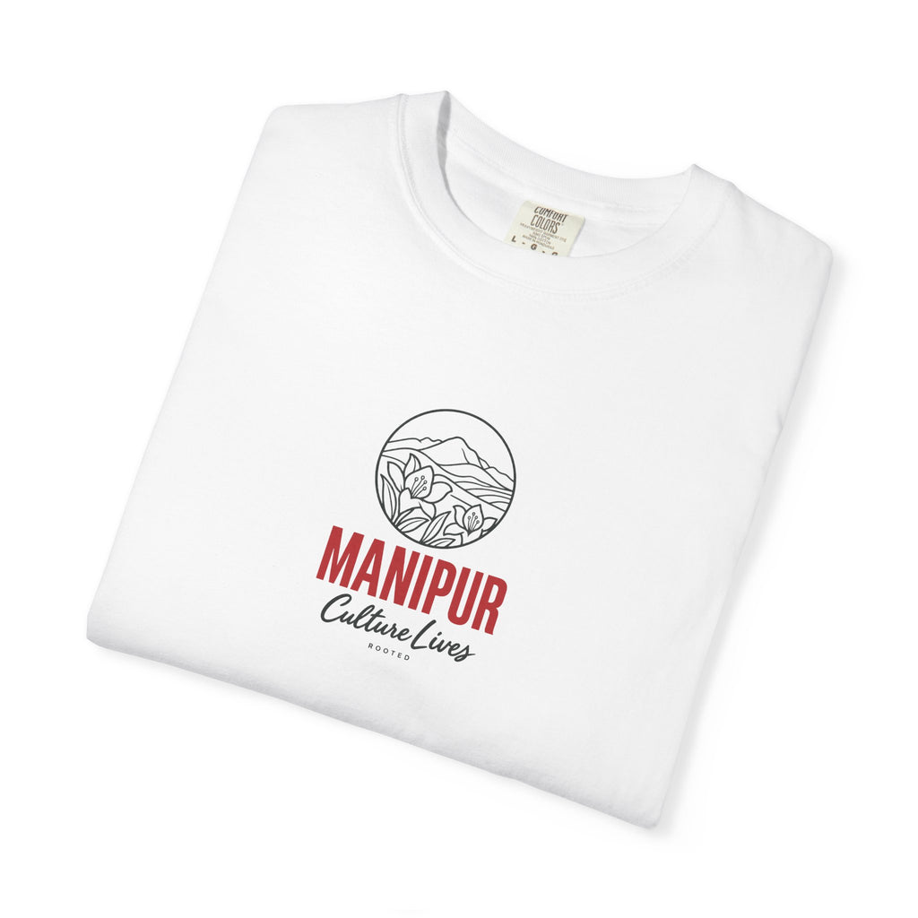 Manipur — Culture Lives — Rooted White Garment-Dyed T-Shirt