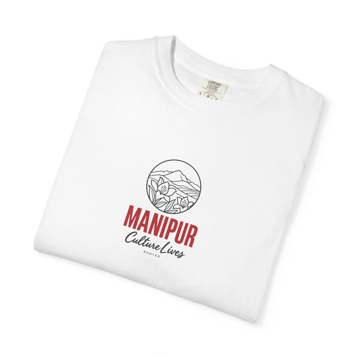 Manipur — Culture Lives — Rooted White Garment-Dyed T-Shirt