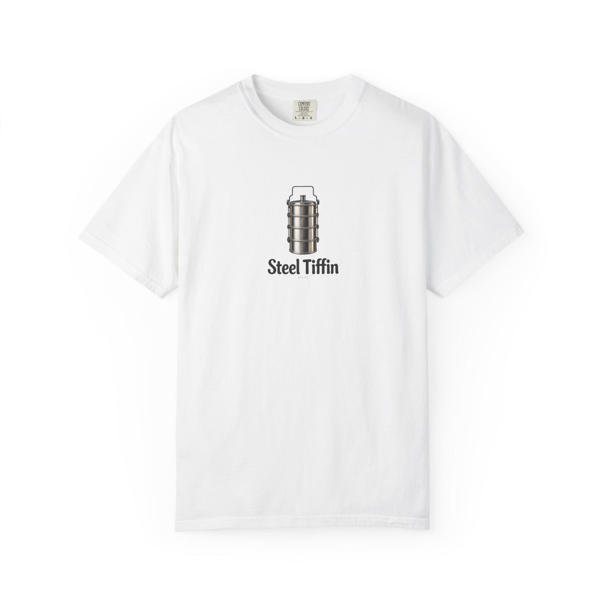 Steel Tiffin — Rooted White Garment-Dyed T-Shirt
