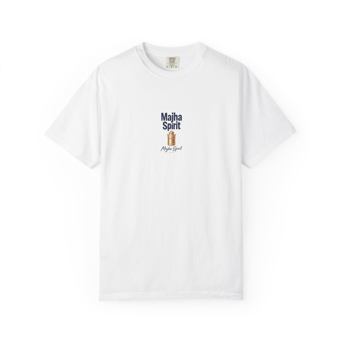 Majha Spirit — Rooted White Garment-Dyed T-Shirt