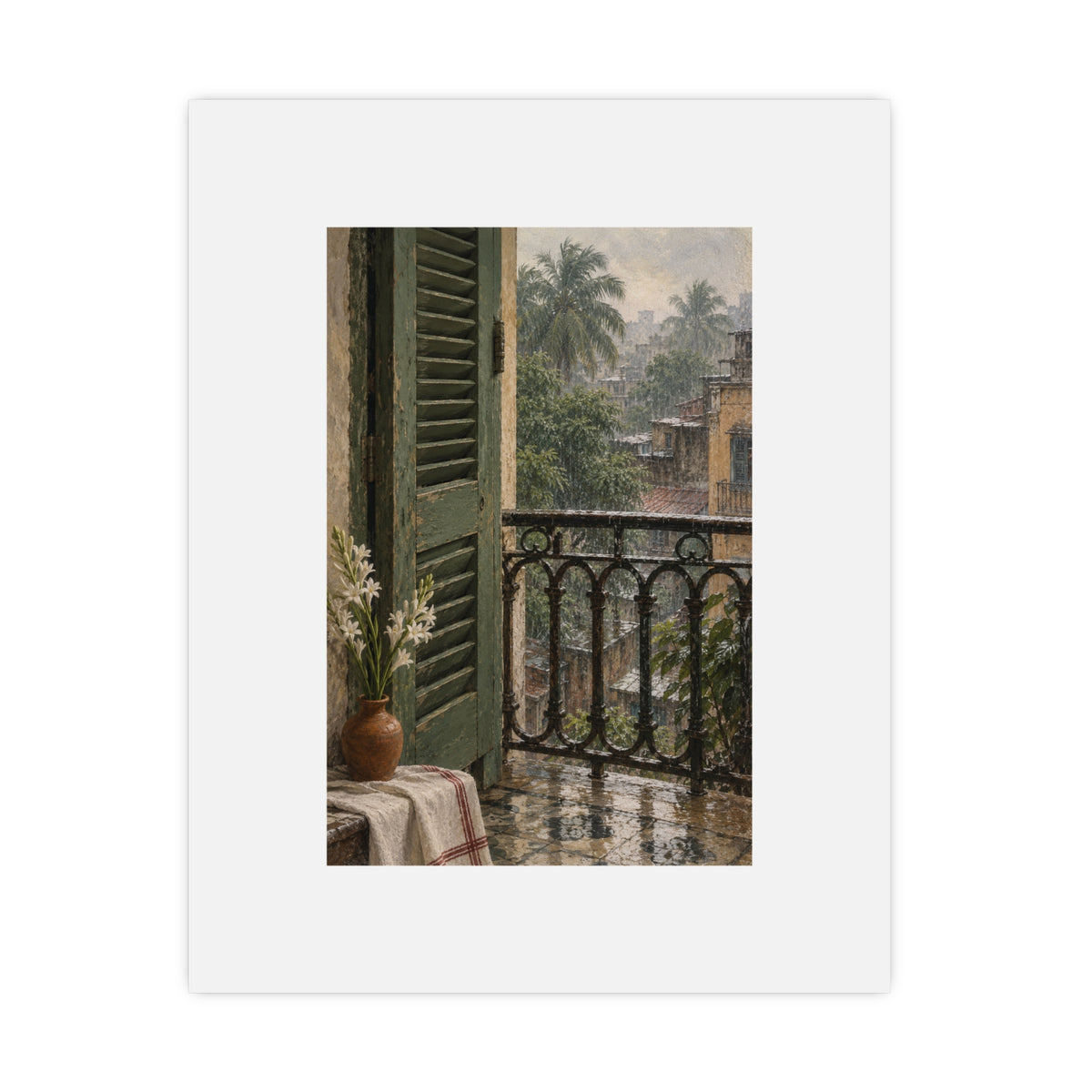 Monsoon Veranda — Bengal Matte Art Print | 11 × 14 in