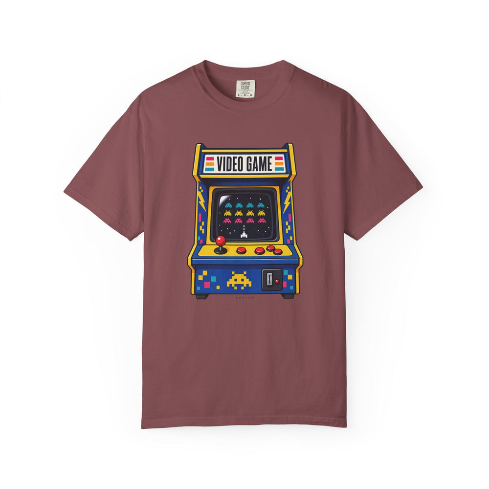 Video Game Parlour — Rooted White Garment-Dyed T-Shirt