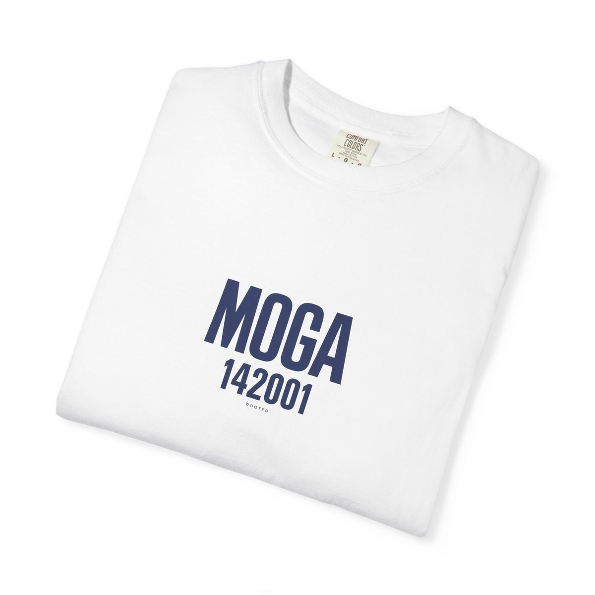 Moga 142001 — Rooted White Garment-Dyed T-Shirt