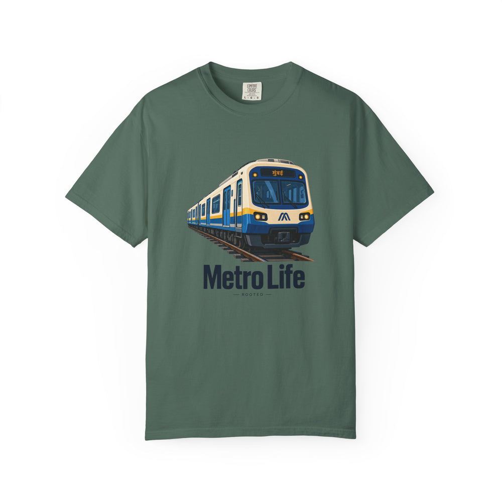 Metro Life — Rooted White Garment-Dyed T-Shirt
