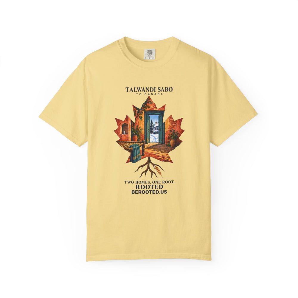 Talwandi sabo to Canada— Rooted White Garment-Dyed T-Shirt