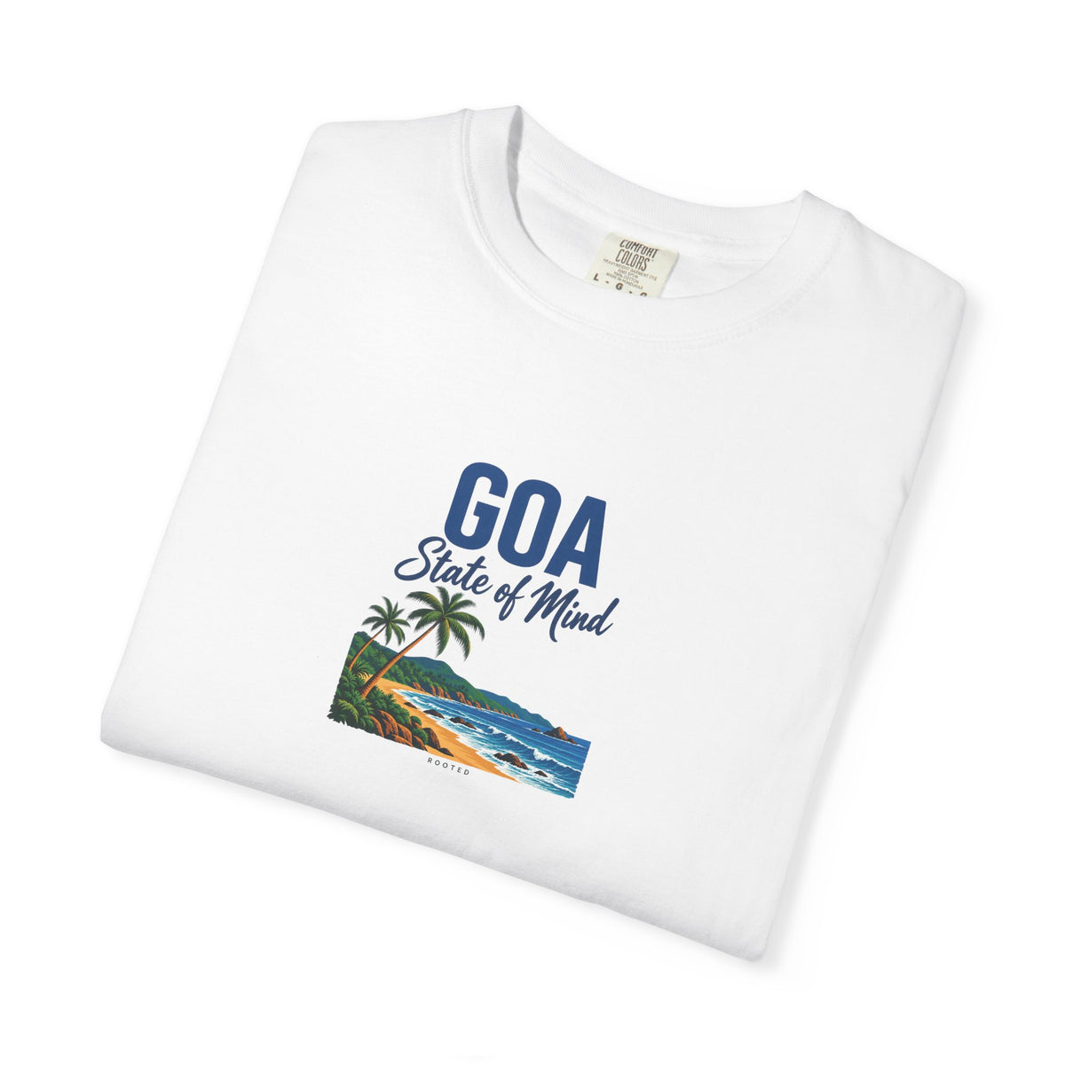 Goa State of Mind — Rooted White Garment-Dyed T-Shirt