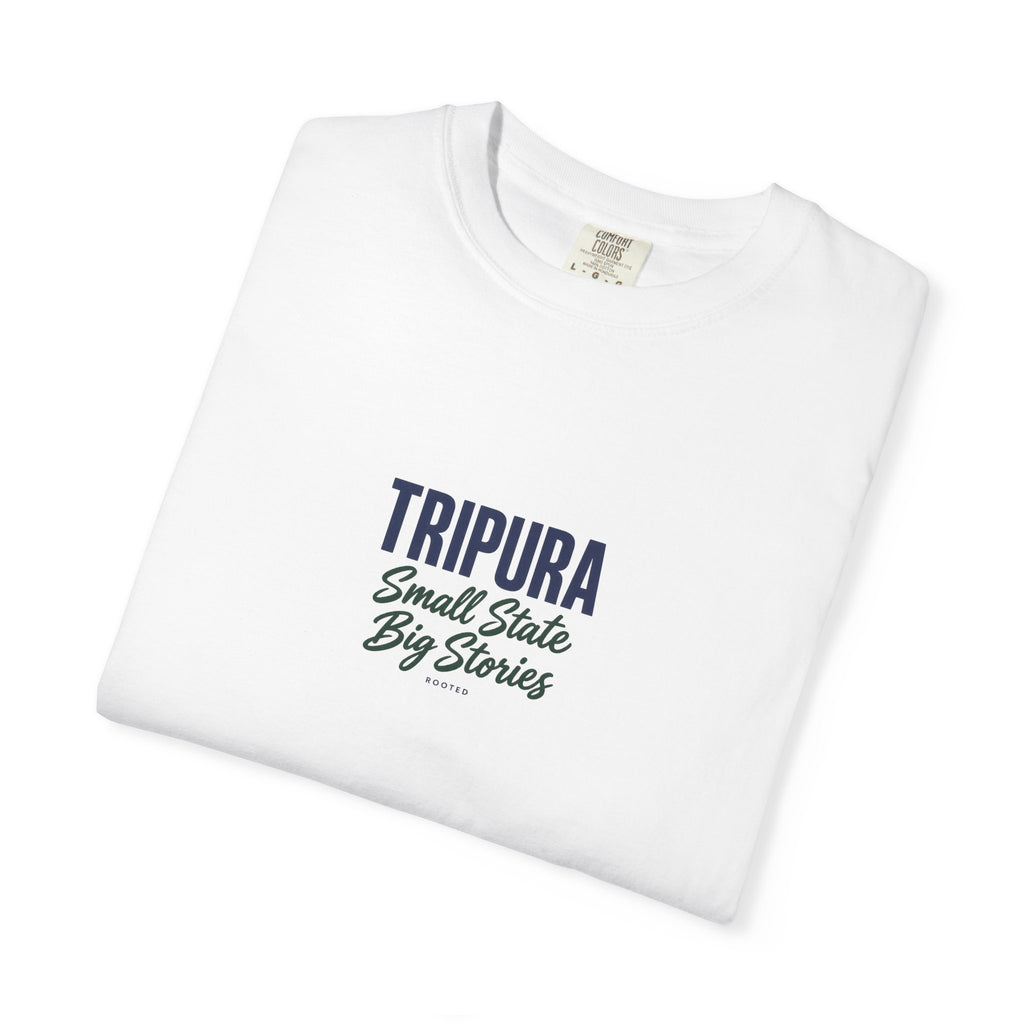 Tripura Small State Big Stories — Rooted White Garment-Dyed T-Shirt