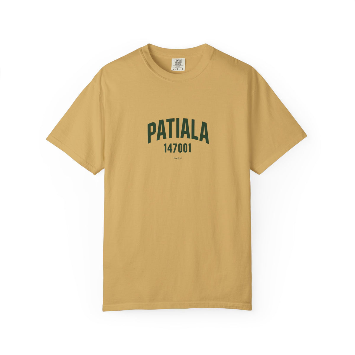 Patiala 147001 — Rooted White Garment-Dyed T-Shirt