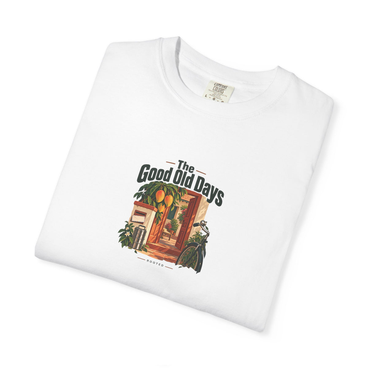 The Good Old Days — Rooted White Garment-Dyed T-Shirt