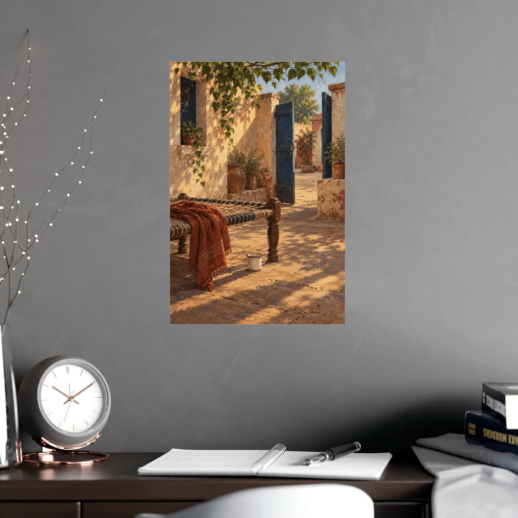 The Courtyard at Four — Punjab Art Print