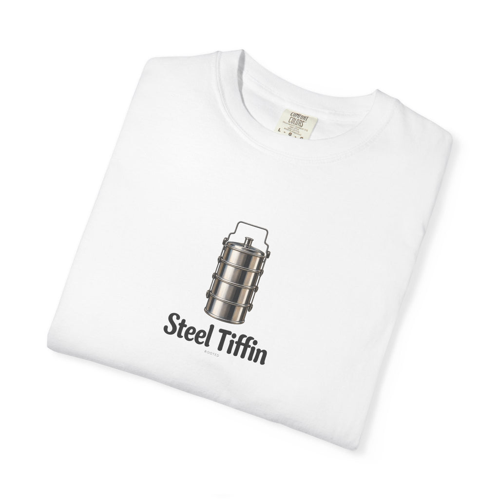 Steel Tiffin — Rooted White Garment-Dyed T-Shirt