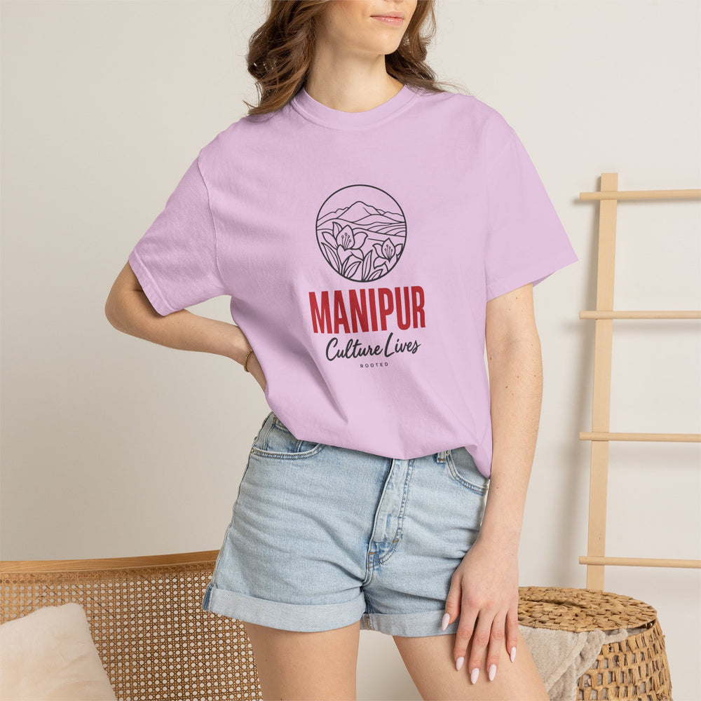 Manipur — Culture Lives — Rooted White Garment-Dyed T-Shirt