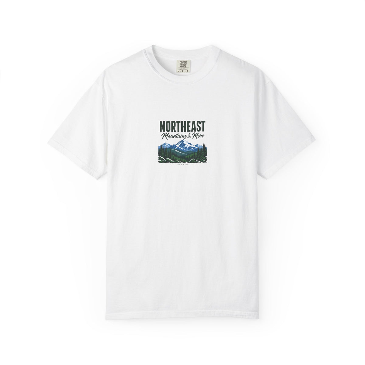 Northeast — Mountains & More — Rooted White Garment-Dyed T-Shirt