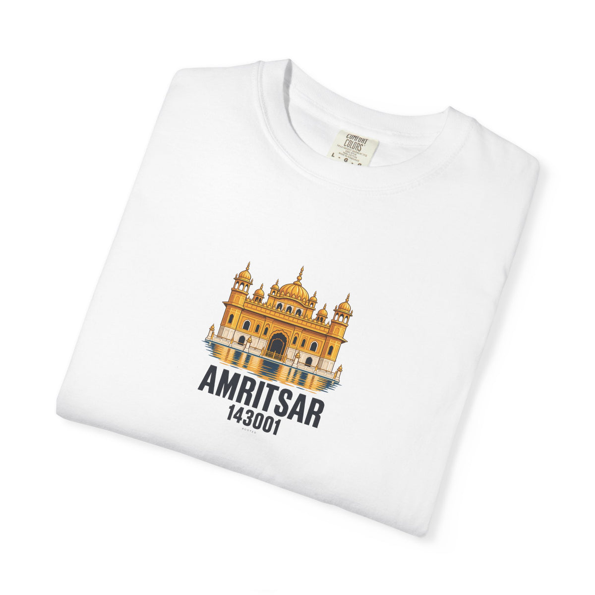 Amritsar 143001 — Rooted White Garment-Dyed T-Shirt