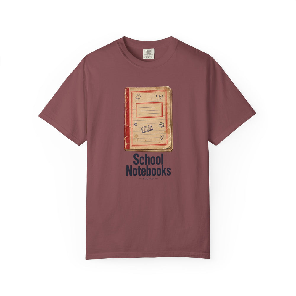 School Notebooks — Rooted White Garment-Dyed T-Shirt