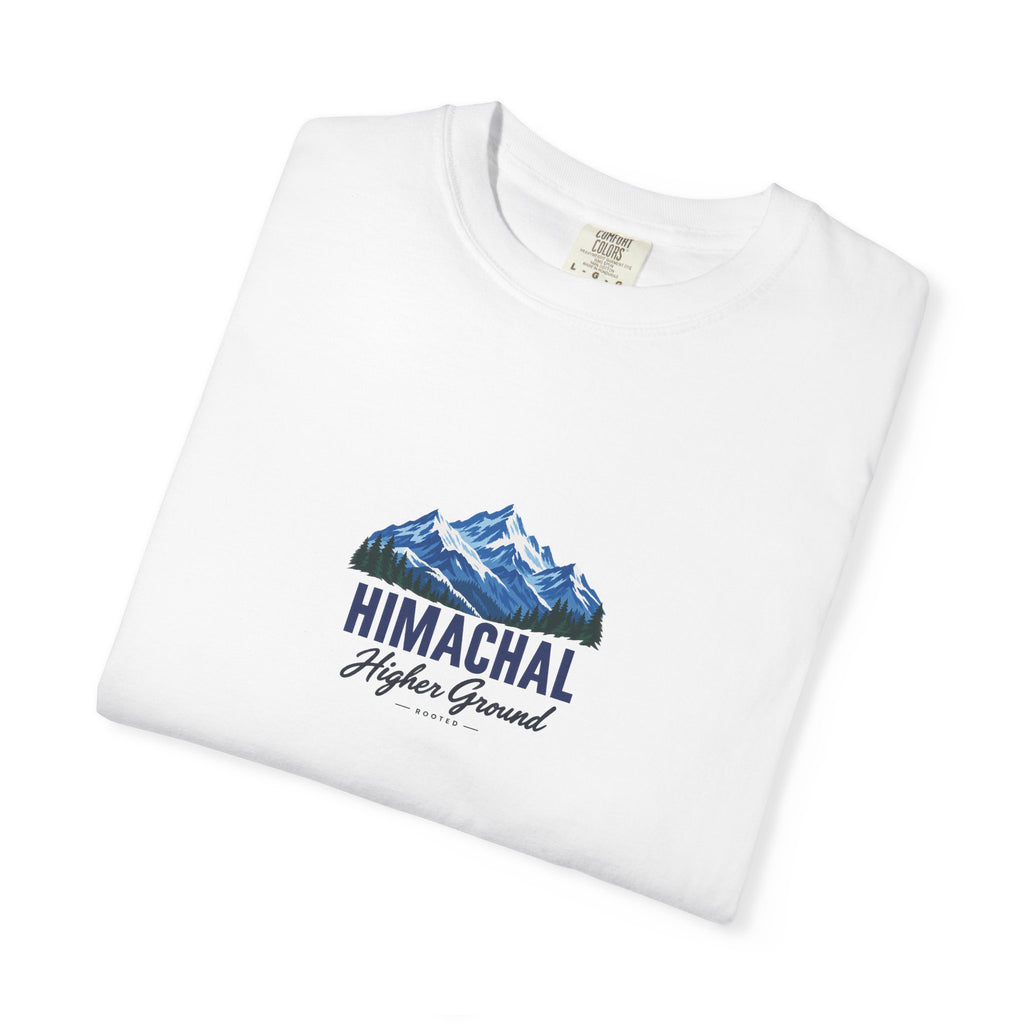 Himachal Higher Ground — Rooted White Garment-Dyed T-Shirt