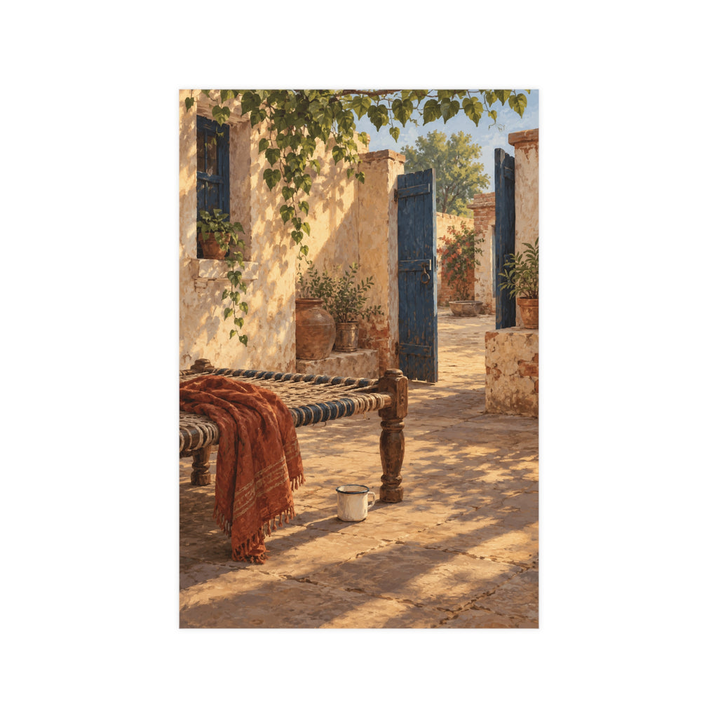 The Courtyard at Four — Punjab Art Print