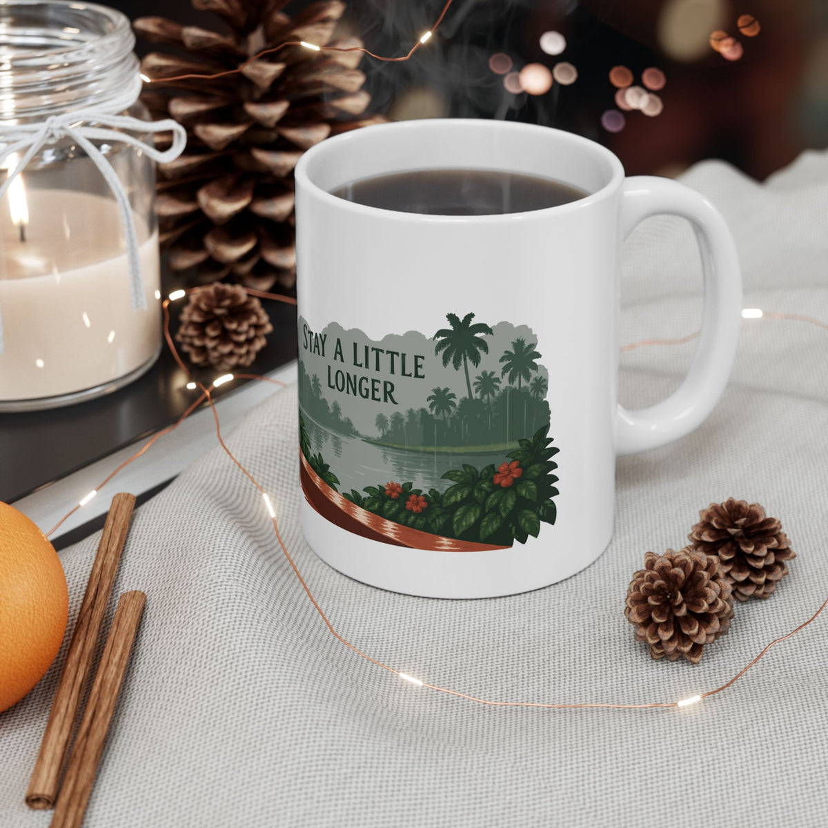 Stay Until the Rain Stops — Kerala Ceramic Mug