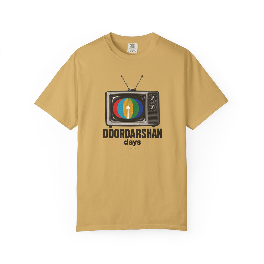 Doordarshan Days — Rooted White Garment-Dyed T-Shirt