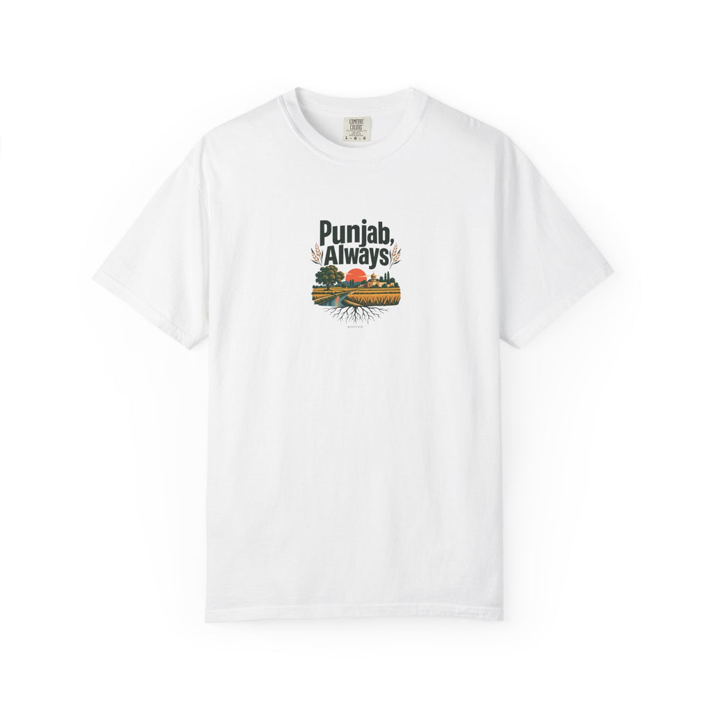 Punjab, Always — Rooted White Garment-Dyed T-Shirt