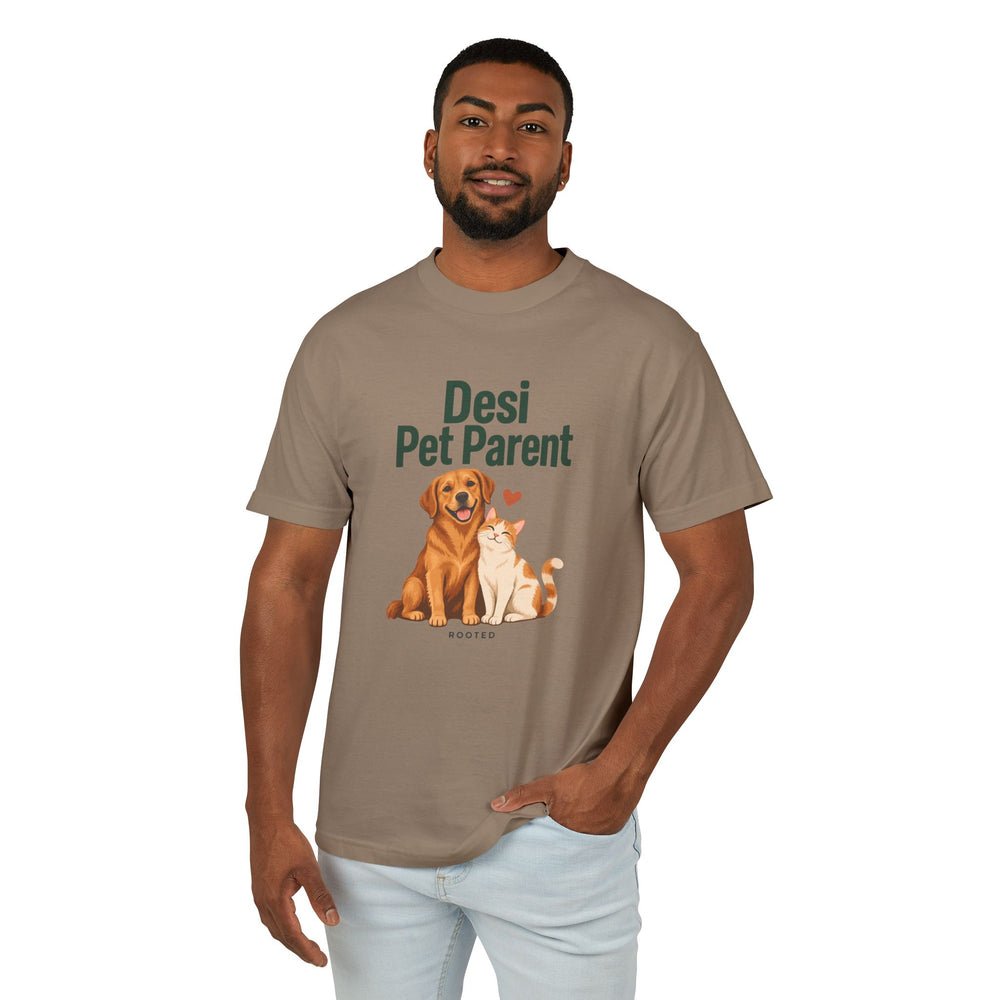 Desi Pet Parent Tee — Cute Dog & Cat Graphic Cotton Shirt