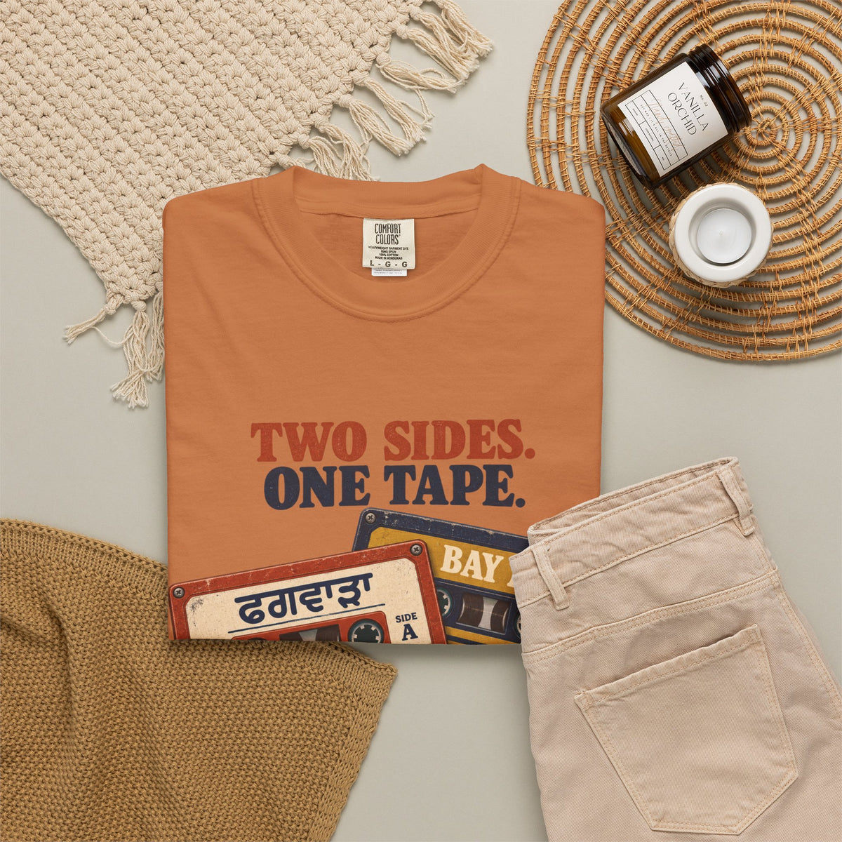 Two sides one tape— Phagwara X Bay area Rooted  T-Shirt