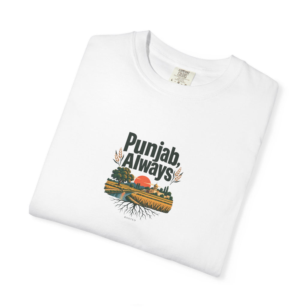 Punjab, Always — Rooted White Garment-Dyed T-Shirt