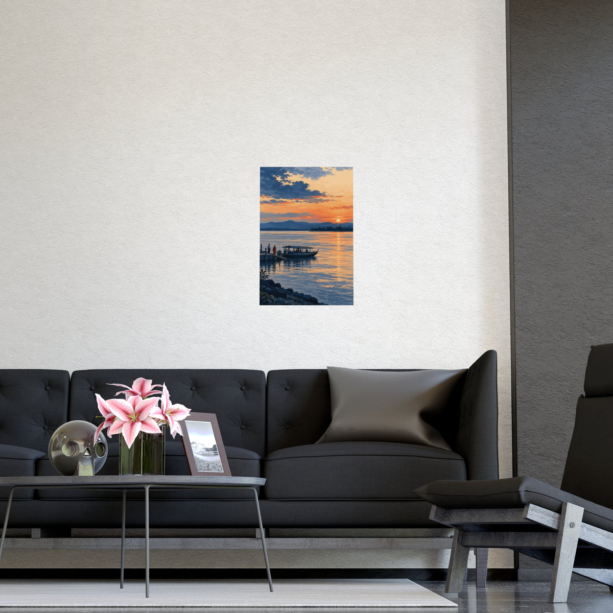 Evening by the Brahmaputra — Assam Art Print