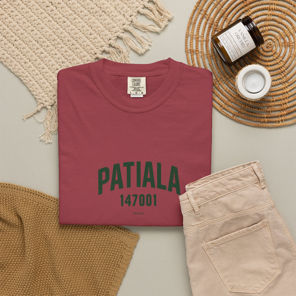 Patiala 147001 — Rooted White Garment-Dyed T-Shirt