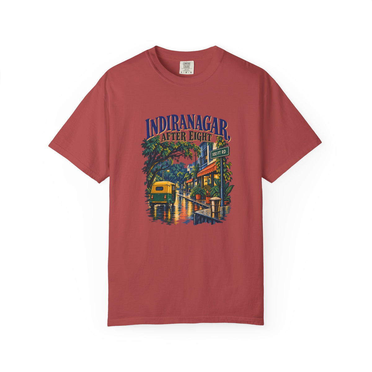 Indiranagar, After Eight — Bengaluru Rain Graphic T-Shirt