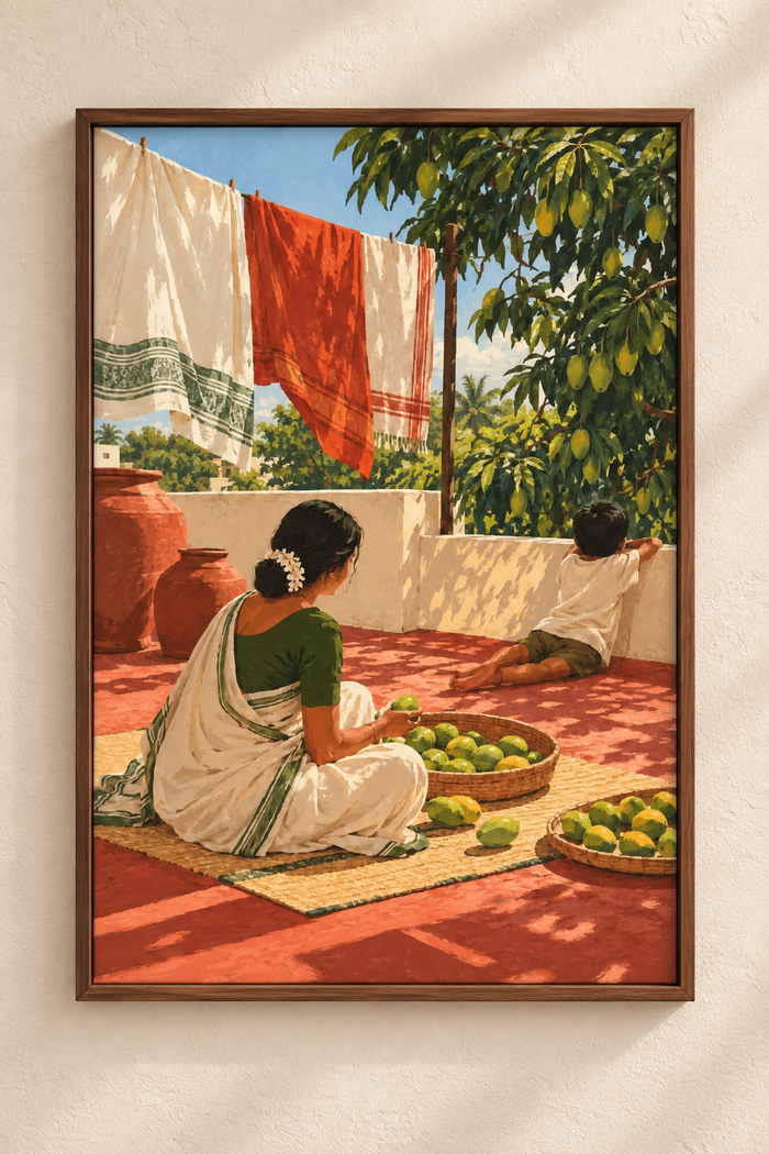 Summer on the Terrace — Andhra Pradesh Art Print